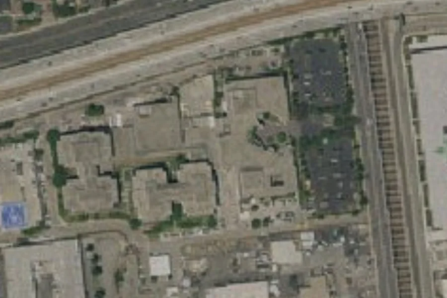 Fotografía aérea del USGS de Century Regional Detention Facility en Lynwood.