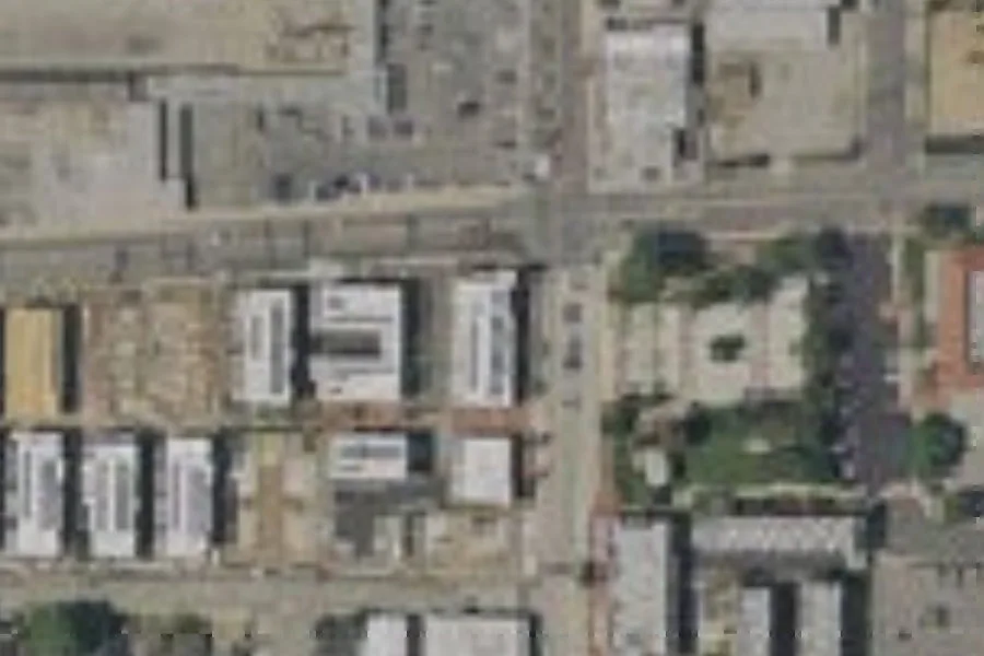 Fotografía aérea de archivo de el complejo policial de Covina y las calles cercanas.